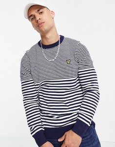 Трикотажный джемпер в полоску Lyle & Scott-Темно-синий