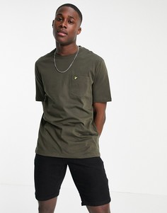 Футболка свободного кроя с карманом Lyle & Scott-Зеленый цвет
