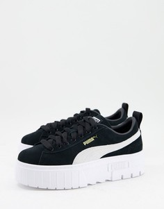 Черные кроссовки на платформе Puma Mayze-Черный