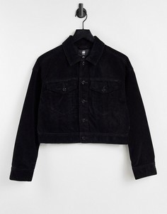 Укороченная джинсовая куртка черного цвета G-Star-Черный цвет