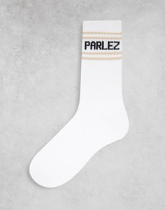 Белые носки с полосками песочного цвета Parlez-Белый