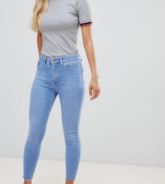 Голубые джинсы в стиле диско с необработанными краями New Look Petite-Синий