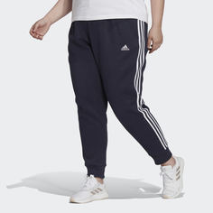 Флисовые брюки Essentials 3-Stripes (Plus Size) adidas Sportswear