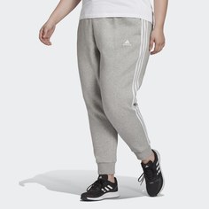 Флисовые брюки Essentials 3-Stripes (Plus Size) adidas Sportswear