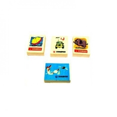 Ластик Stabilo 1188/48-1,2,3,4B Флаги, утята, поль 3шт