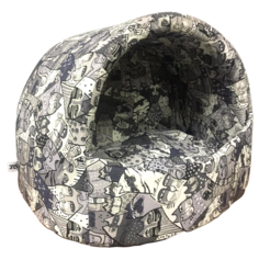 Домик для кошек CLP Кошки, серый, 40x30x32см