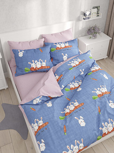 Пододеяльник Сказка "Морковный рейс/Вязание(роз)" 2-спальный 175х215 см