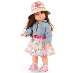Кукла Gotz Елизавета, шатенка в шляпе в парке, 46 см