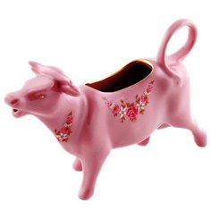 Сливочник-корова Leander Соната Розовая нить (0.07 л), розовый фарфор