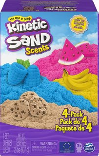 Кинетический песок Kinetic sand ароматизированный, 4 штуки