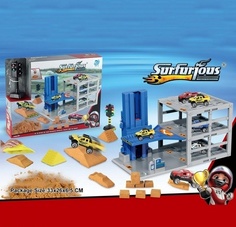 Парковки и гаражи Shantou 3 уровня, с машинкой и аксессуарами P327-H40012