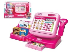 Касса игрушечная Shantou калькулятор, сканер, касса, LCD дисплей, продукты ZY1141474