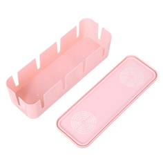 Короб органайзер для хранения проводов розовый, 26,5х9,5х7 см, Blonder Home BH-BOX1-03