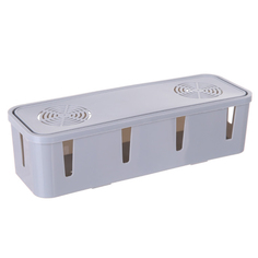 Короб органайзер для хранения проводов серый, 26,5х9,5х7 см, Blonder Home BH-BOX1-01