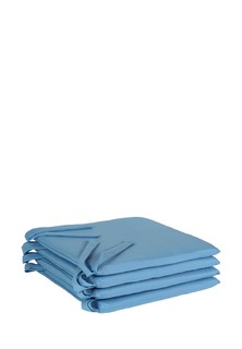 Комплект из 4х подушек на стул ЭГО голубой 40х40