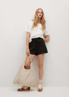 Хлопковая футболка с надписью - Psgarty Mango