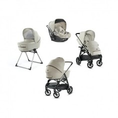 Коляска Inglesina Aptica System Quattro 4 в 1 на шасси Aptica Black, Cashmere Beige, бежевый