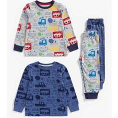Пижамы "Машинки", 2 шт., серый, синий Mothercare