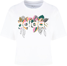 Футболка женская adidas Farm Print Boyfriend Cropped Logo, размер 42-44