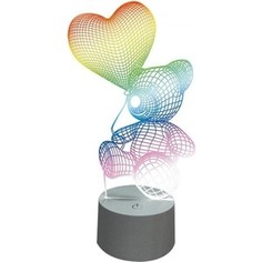 Фигурка Uniel светодиодная Мишка с сердцем 25x13 см (UL-00007420) ULI-M503 RGB/3AAA Lovebear/White