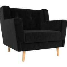 Кресло АртМебель Брайтон велюр черный