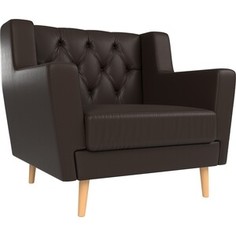 Кресло АртМебель Брайтон Люкс эко кожа коричневый