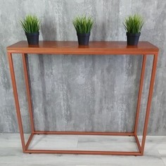 Напольная консоль Akur Loft Wington 1200 металлокаркас медь декор вишня