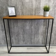 Напольная консоль Akur Loft Wington 1200 металлокаркас черный декор ольха