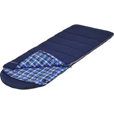 Спальный мешок Jungle Camp Glasgow XL, широкий, с фланелью, левая молния, цвет синий 70955