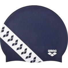 Шапочка для плавания Arena Team Stripe Cap арт. 001463701, Темносиний, силикон