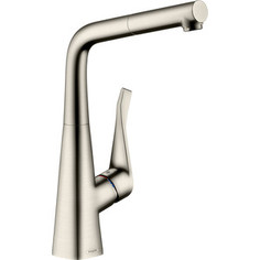 Смеситель для кухни Hansgrohe Metris выдвижной излив, сталь (14821800)