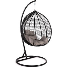 Кресло подвесное TetChair mod. SC-001 с подушкой металл/искусственный ротанг стойка: черная, корзина: черная