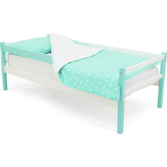 Бельмарко Детская кровать-тахта Svogen мятно-белый + бортик ограждение