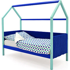 Бельмарко Детская кровать-домик мягкий Svogen мятно-синий