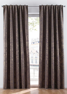 Штора плотная с блестящим принтом Bonprix