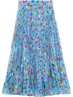 Christopher Kane paint smudge pleated skirt