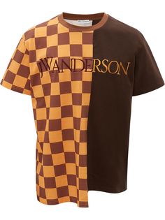 JW Anderson CHECKERBOARD PATCHWORK T-SHIRT