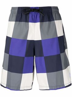 Marcelo Burlon County of Milan CHECKERBOARD BOARDSHORTS DARK BLUE MEDIU