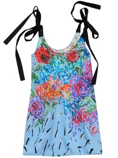 Christopher Kane floral tie mini dress
