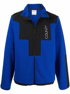 Marcelo Burlon County of Milan COUNTY STELLAR PILE TRACK JKT BLUE WHITE