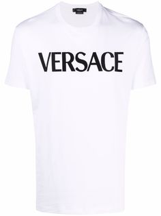 Versace футболка с вышитым логотипом