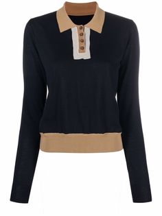 Maison Margiela трикотажный топ с контрастным воротником