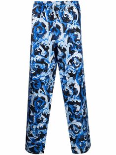 Versace брюки с принтом Baroccoflage