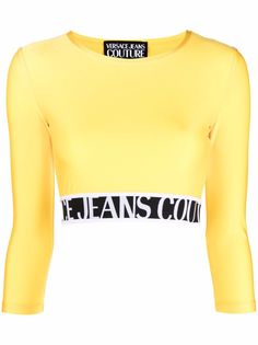 Versace Jeans Couture укороченный топ с логотипом