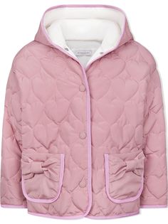 Monnalisa стеганая куртка с капюшоном