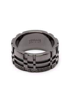 Versace кольцо с гравировкой Greca