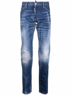 Dsquared2 узкие джинсы с эффектом потертости