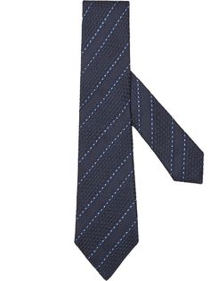 Ermenegildo Zegna жаккардовый галстук в полоску
