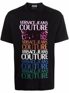 Versace Jeans Couture футболка с логотипом и пайетками