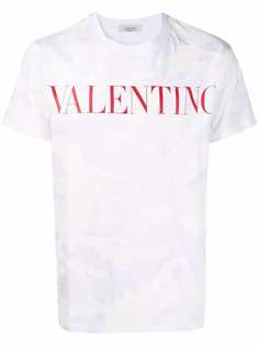 Valentino футболка с камуфляжным принтом и логотипом
